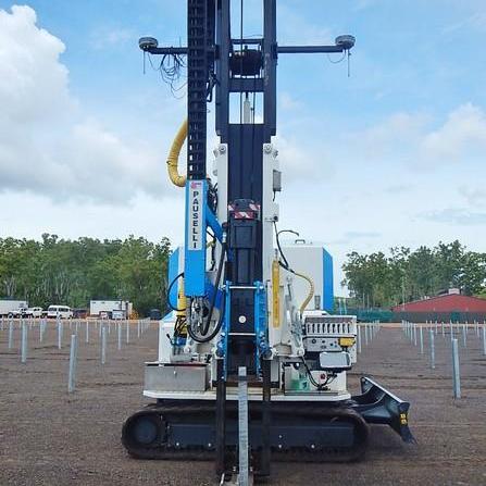 Pile driver machine mod. 1200_Solar park in Darwin, Australia